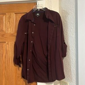 Rock & Republic Deep Maroon Shirt